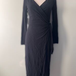 Aritzia Elegant Black Long Sleeve Dress